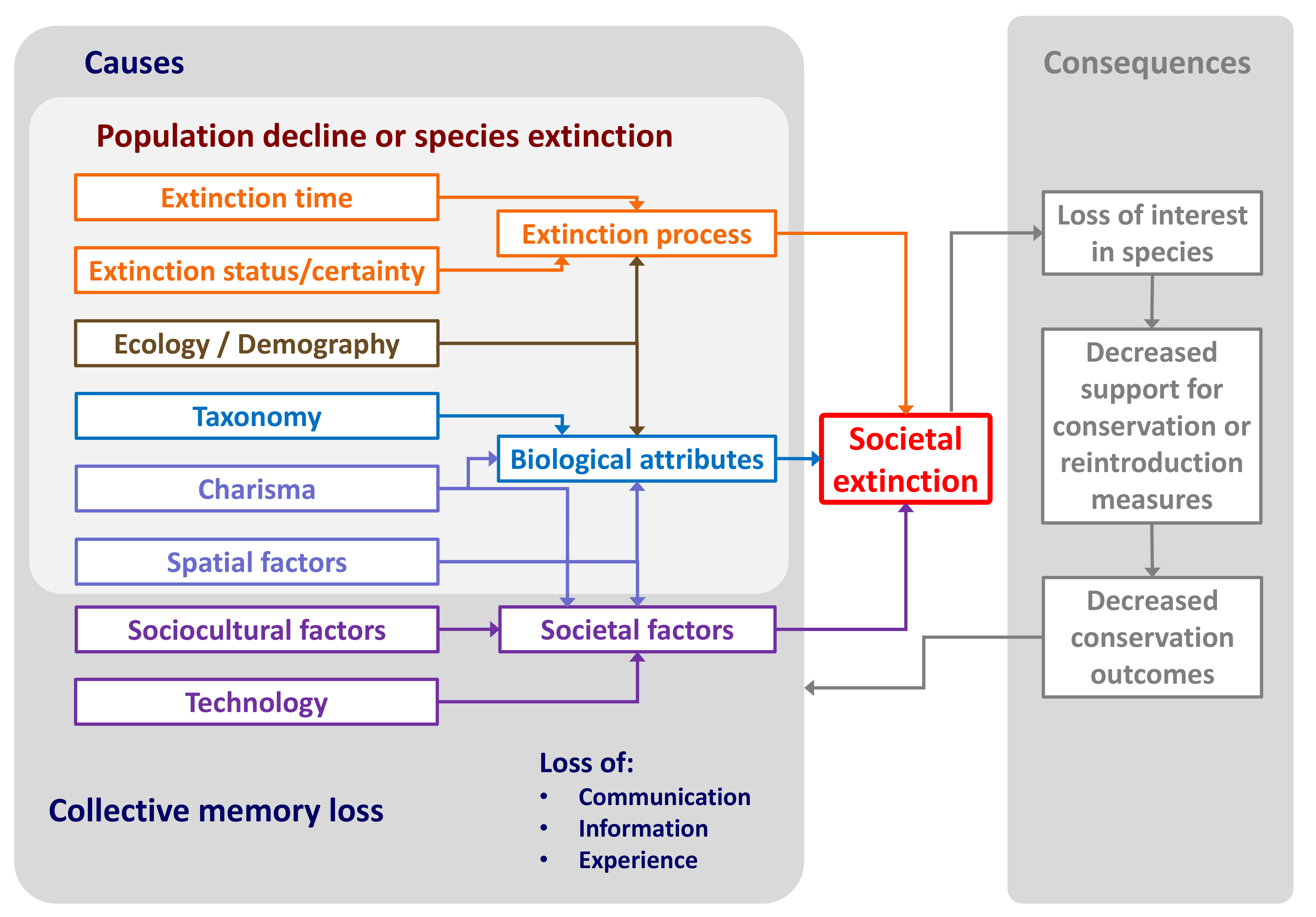 Causes et conséquences de l’extinction sociétale.