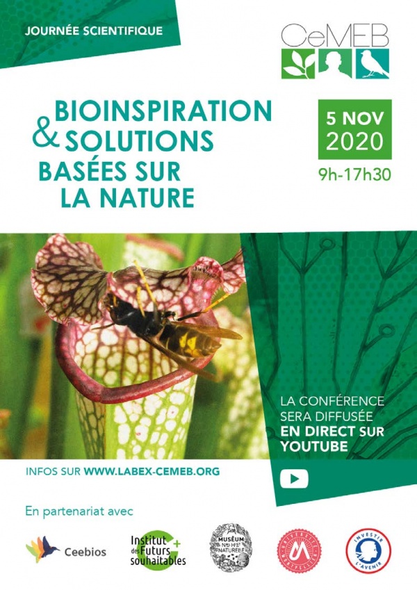 Affiche Journée Bioinspiration & Services fondés sur la Nature 2020 