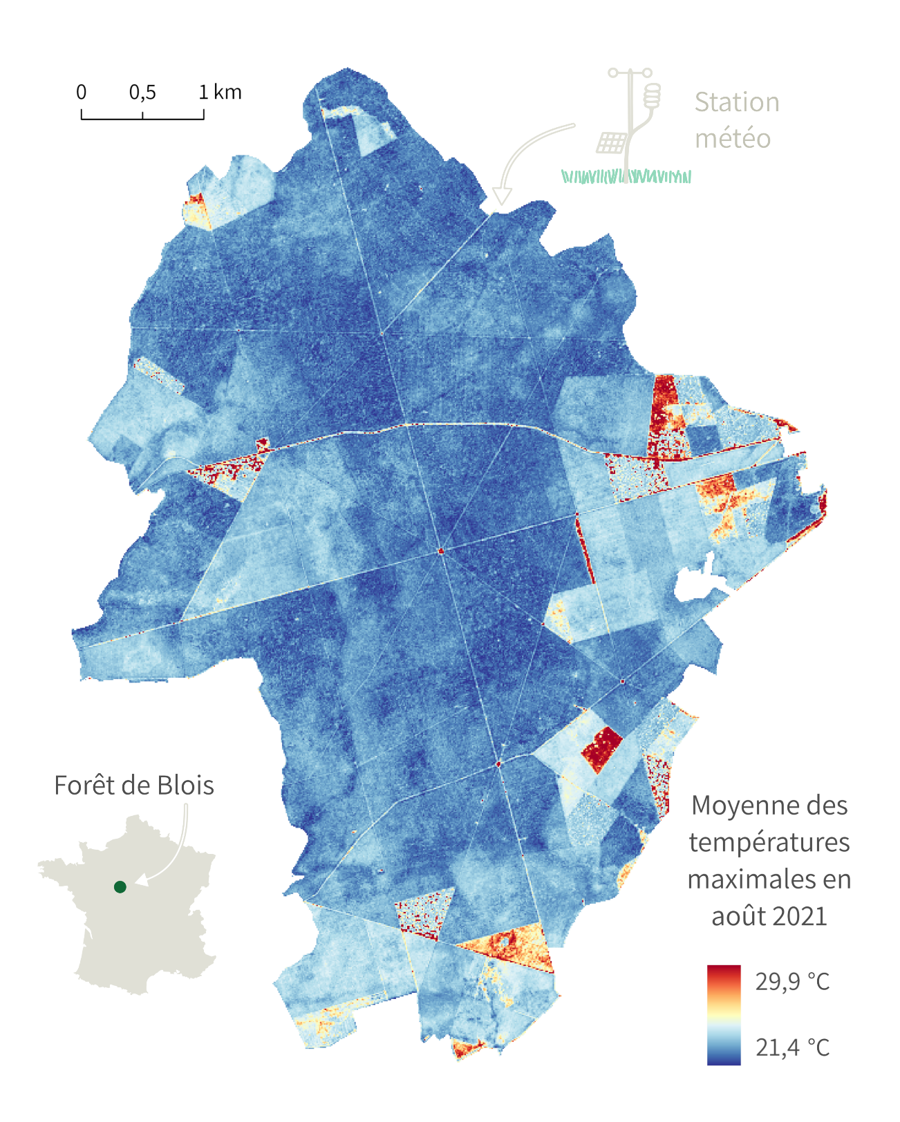 carte températures