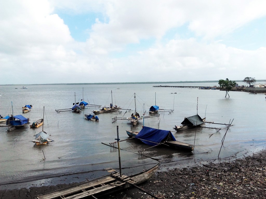 Village de pêcheurs de la région de Daru dans les basses terres de Papouasie Nouvelle-Guinée (province occidentale) © Nicolas Brucato - EDB